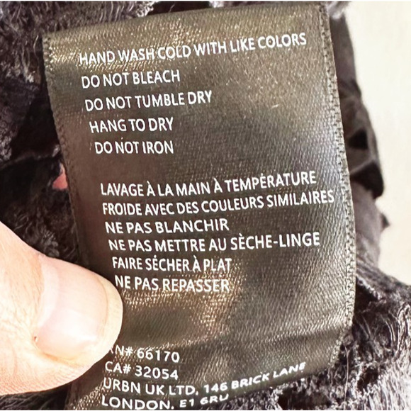 Anthropologie Floral Eyelet Kaftan Dress OS Sheer Bell Sleeve Beachy Resort Boho - Picture 7 of 10